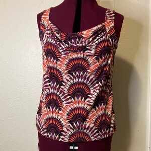Covington Women's Tank Top in Purple and Orange Pattern
